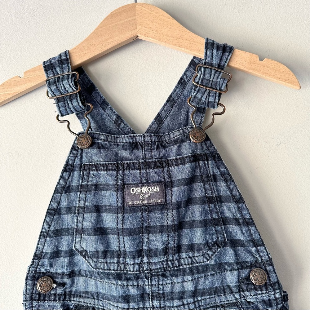 OshKosh B’gosh Striped Short Overalls - Picture 2 of 6